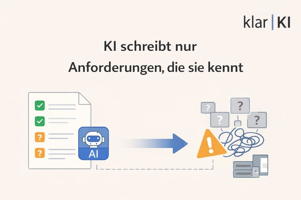 KI schreibt nur Anforderungen, die sie kennt