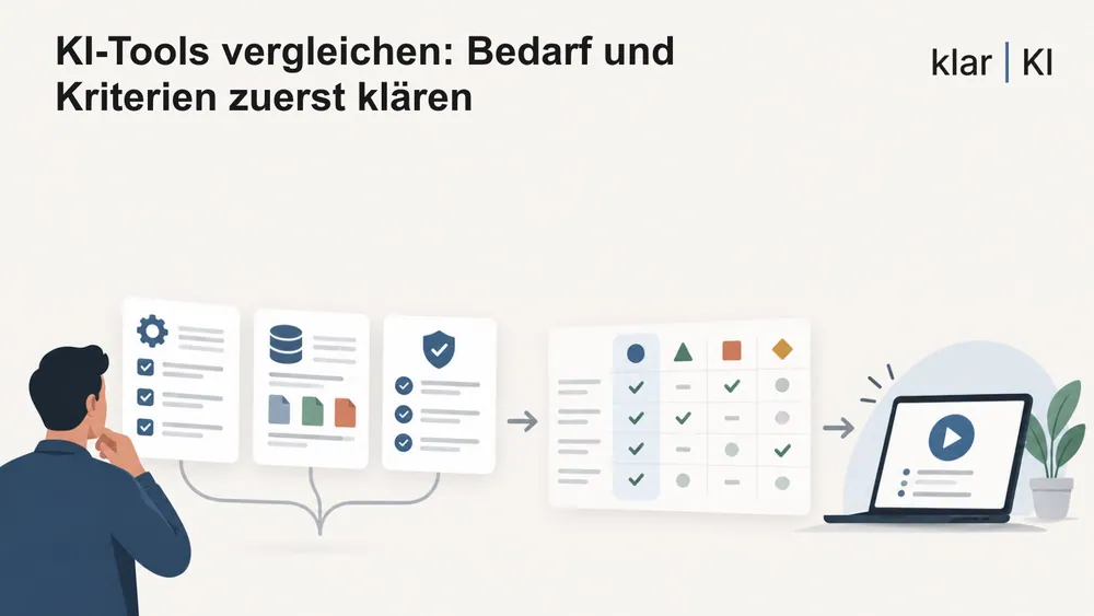 KI-Tools vergleichen: Bedarf und Kriterien zuerst klären